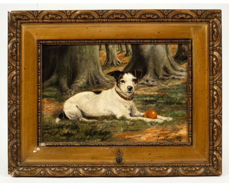 Vivian Evans (early 20th Century)Kokodepicting a terrier in a landscapesigned and dated lower right 1907oil on canvas27cm x 4