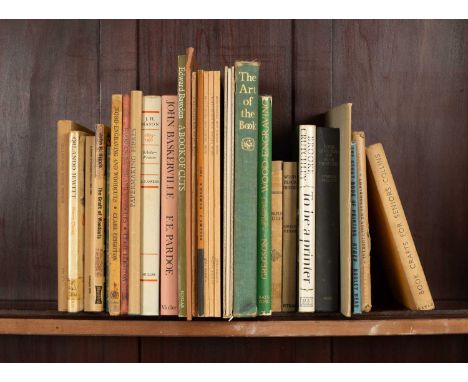 A collection of books on wood engravings, woodcuts, typography and printing to include Morely-Fletcher (F) Wood-block Printin