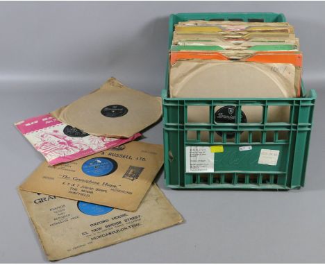 A box of 78 rpm records to include Elvis Presley, Everly Brothers, Bill Haley and His Comets along with a collection of 1960s