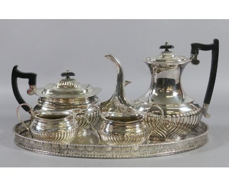 A Viners of Sheffield four part coffee/tea service.
