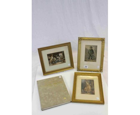 Three Framed Baxter Prints (CL196, CL1853 and CL1854) and a Book ' The Price Guide to Baxter Prints '