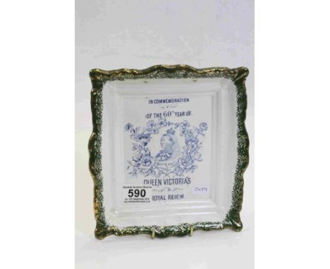Ceramic Plaque depicting 60th Year of Queen Victoria's reign