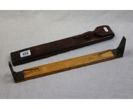 A World War One Wood And Brass Measurement Device Of Wood And Brass Construction By W.H. Harling Of London, Dated 1916, Compl