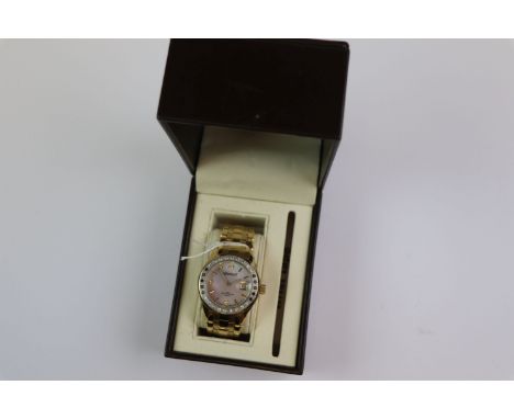 Boxed Gents Ingersoll Gems 100m Quartz Wristwatch with mother of pearl dial and Jewelled Bezel Cal. IG0051