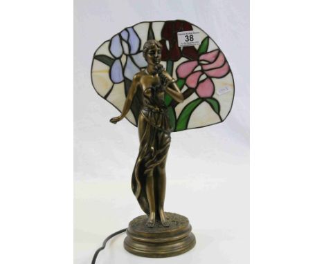 Tiffany style Lamp with Leaded glass shade