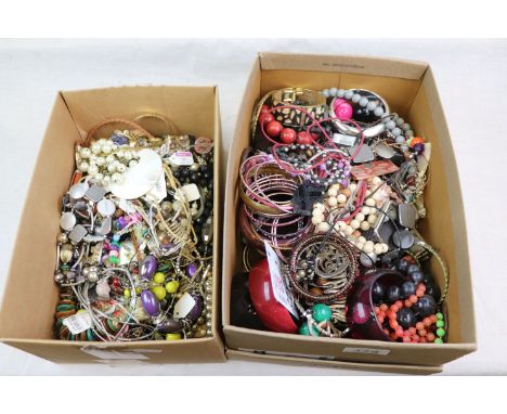 Two Boxes of Fashion and Costume Jewellery