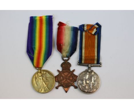 A Full Size World War One / WW1 Medal Trio To Include The Victory Medal, The British War Medal And The 1914-15 Star All With 