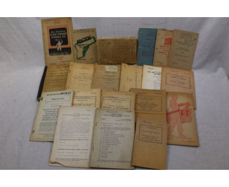 A Large Collection Of World War Two Era Military Training Manuals To Include : Browning Machine Gun Cal.50, Small Arms Accide