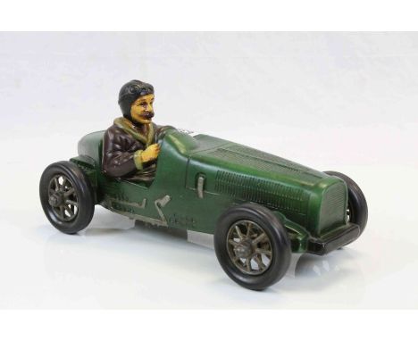 Ceramic Model of a Vintage Racing Car with Driver (with working wheels)