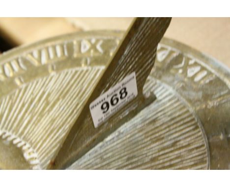 Brass Sundial held on a Wooden Painted Stand