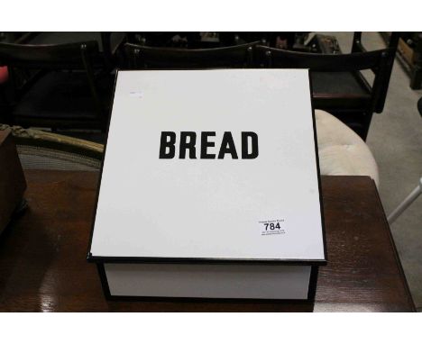 Enamel Bread Bin with Hinged Lid