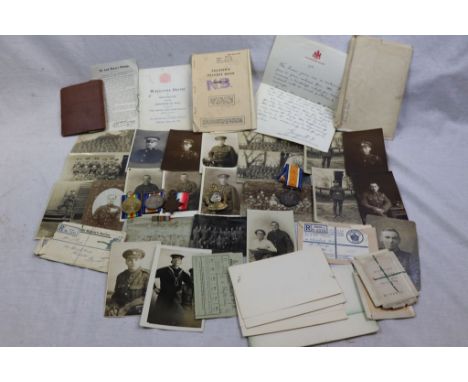 A World War One Collection Of Family Medals & Ephemera Belonging To Two Brothers To Include : A Full Size World War One Medal