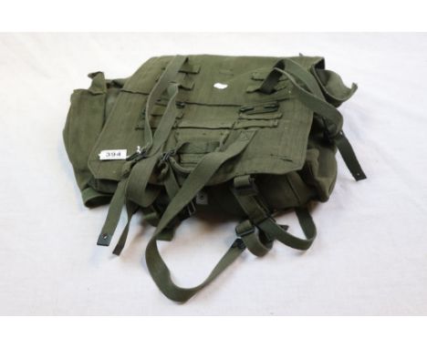 A Vintage British Army Military Kit Bag, Dated For 1974 With Broad Arrow Stamped To The Inside.