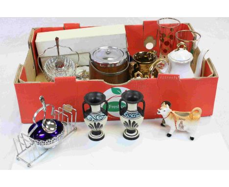 Japanese Six Setting Hand Painted Tea Service together with Box of Mixed China & Glassware, Vases, etc 