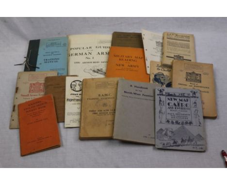 A Collection Of Mainly World War Two Military Training Books And Manuals To Include : Anti-Aircraft Defence Vol.1 (1940), Pop