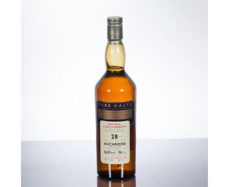 AUCHROISK 28 YEAR OLD RARE MALTS 1974
Single Speyside Scotch Whisky bottled 2003. Bottle no. 1476. 70 cl, 56.8% volume.