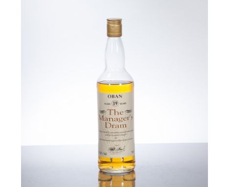 OBAN 19 YEAR OLD THE MANAGER'S DRAM 1995
Single Highland Scotch Whisky bottled December 1995. 70 cl, 59.8% volume.