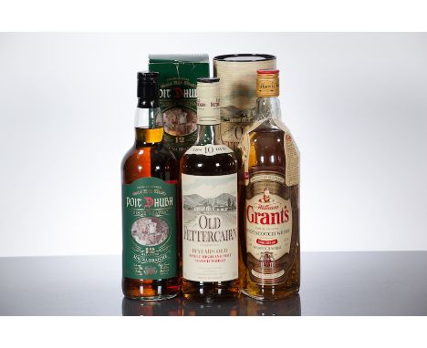 OLD FETTERCAIRN 10 YEAR OLD
Single Highland Scotch Whisky in tube. 70 cl, 43% volume.
GRANT'S FAMILY RESERVE
Blended Scotch W