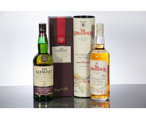 THE GLENLIVET 15 YEAR OLD FRENCH OAK RESERVE
Single Highland Scotch Whisky in case. 70 cl, 40% volume.
THE EDRADOUR 10 YEAR O