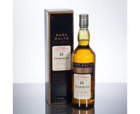 TEANINICH 23 YEAR OLD RARE MALTS 1973
Single Highland Scotch Whisky bottled April 1997. Bottle no. 0455. In box. 70 cl, 57.1%