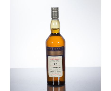 TEANINICH 27 YEAR OLD RARE MALTS 1972
Single Highland Scotch Whisky bottled October 2000. Bottle no. 3854. 70 cl, 64.20% volu