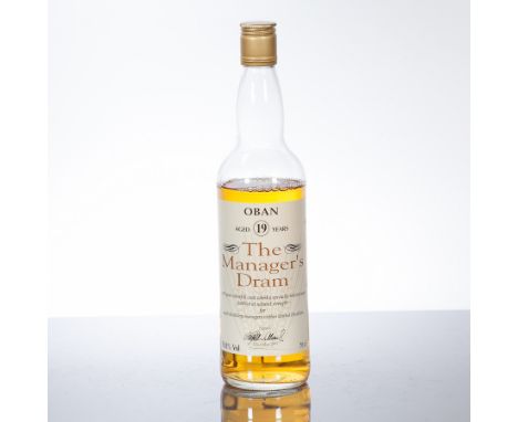 OBAN 19 YEAR OLD THE MANAGER'S DRAM 1995
Single Highland Scotch Whisky bottled December 1995. 70 cl, 59.8% volume.