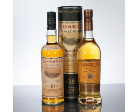 GLENMORANGIE 18 YEAR OLD
Single Highland Scotch Whisky. In tube. 70 cl, 43% volume.
GLENMORANGIE THE ORIGINAL 10 YEAR OLD
Sin