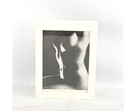 Miroslav Hak, photographic print, nude torso study, 1944, 12cm x 16cm, framedGood condition 