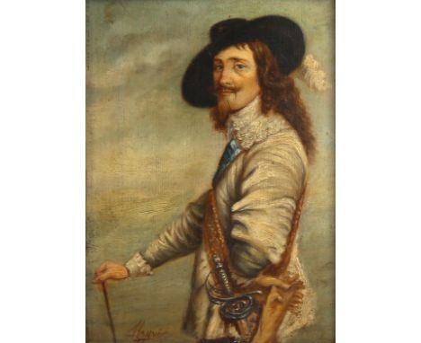 Marvin, oil on wood panel, circa 1900, portrait of a man, signed, 20cm x 14cm, framedGood original condition 