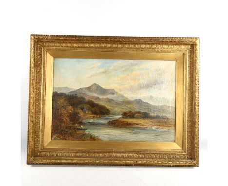 William Ellis (1869 - 1923), oil on canvas, Cader Idris, signed, 51cm x 76cm, framed3 small patch repairs which are not visib