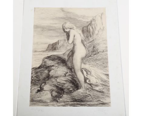 Thomas Dalziel (1823 - 1906), charcoal nude study, signed titled and dated 1883, 35cm x 26cm, mountedPaper very slightly disc