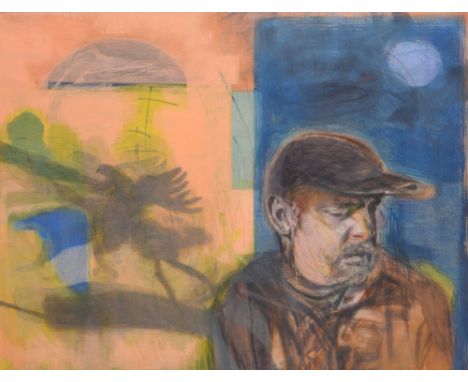 Tom Wood (b.1955) ''Self portrait (Seville)'' Signed, inscribed and dated 2002/3 verso, crayon and gouache on paper, 95cm by 