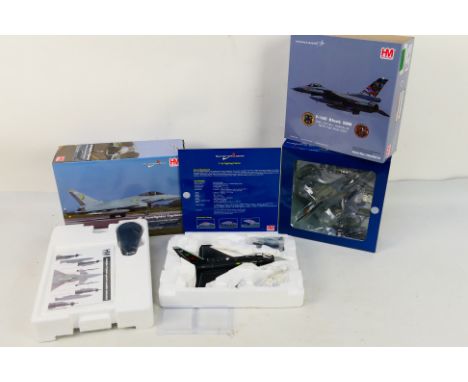 Hobby Master - Two boxed diecast 1:72 scale military aircraft models from Hobby Master. Lot consists of HA6613 Eurofighter Ty