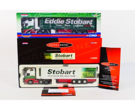 Corgi - Eddie Stobart - Haulage. A pair of boxed diecast Haulage models relating to Eddie Stobart. Items appear in Excellent 