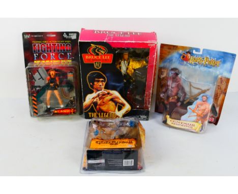 Playstation, Eidos, Mattel, Play Along - 4 x boxed figures - Lot includes a #75100 Bruce Lee Dragon Series 'The Legend' figur