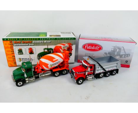 First Gear - Peterbilt - World Of Concrete - 2 x boxed die-cast model trucks in 1:34 scale - Lot includes a Fist Gear Peterbi