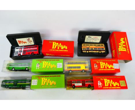 Britbus - 6 x boxed 1:76 limited edition die-cast model Britbus coaches - Lot includes a #6205 Scania 2 Door Double Deck Bus.