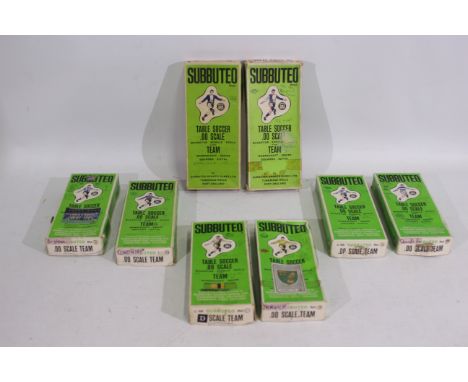 Subbuteo - 8 x boxed teams. Some of the players have damage and losses, most are in Very Good condition in Good boxes. (This 
