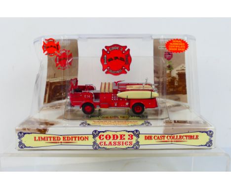 Code 3 Collectibles - A boxed limited edition 1:64 #12955 die-cast Honolulu Fire Department model fire engine - Model comes w