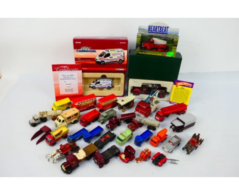 Corgi - Matchbox - Dinky - 2 x boxed models and a group of unboxed models including limited edition Vauxhall Vivaro in BT Ope