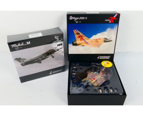 Premium-X / Dassault Aviation - Two boxed 1;72 scale diecast military aircraft models from Premium -X. Lot consists of a Mira