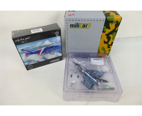 Herpa - Premium X - Two boxed diecast 1:72 scale military aircraft models. Lot consists of Herpa 580199 Luftwaffe Eurofighter