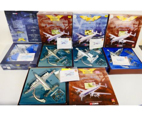 Corgi Aviation Archive - 5 x boxed Lockheed aircraft models in 1:144 scale, USAF Constellation # 47506, USAF VC-121A Columbin