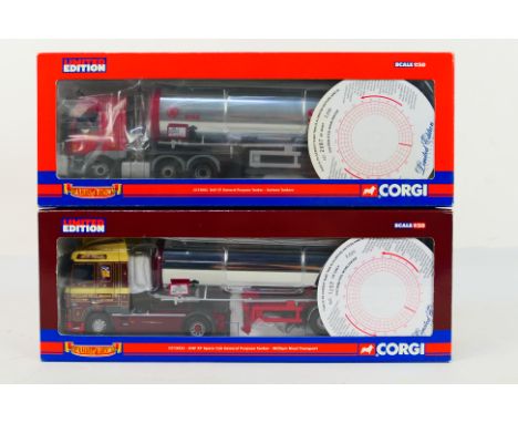 Corgi - 2 x limited edition tanker trucks in 1:50 scale, DAF XF Space Cab in William Nicol livery number 1257 of 2020 # CC132