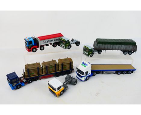 Corgi - Four unboxed Corgi 1:50 scale diecast model trucks with two unboxed tractor units. . Lot includes Corgi CC13901.Foden