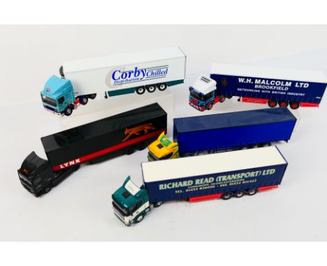 Corgi - A fleet of five unboxed Corgi 1:50 scale diecast model trucks from various series. Lot includes Corgi CC12216 Scania 