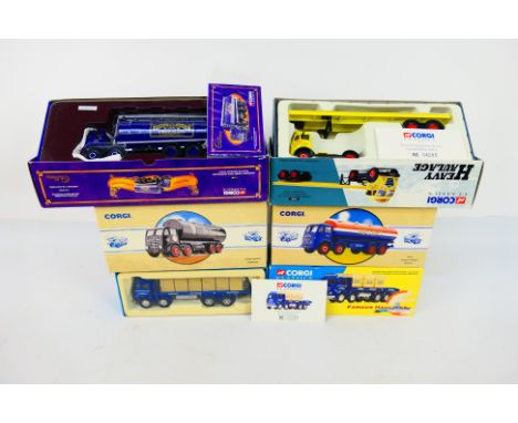Corgi - 5 x boxed Foden truck models in 1:50 scale, Regent tanker # 97970, Guinness tanker # 97950, Cadburys tanker 12101, 8 