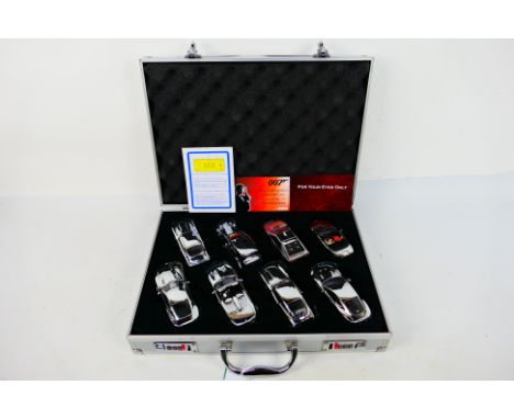 Corgi - A Corgi 'Bondex1' James Bond Special Edition Chrome Plated 8 piece Gift Set. The set contains eight models in chrome 