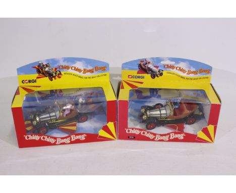 Corgi - 2 x boxed movie related models with figures, a Chitty Chitty Bang Bang with Dick Van Dyke figure #05301 and a Chitty 