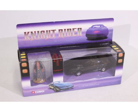 Corgi - A boxed Knight Rider Pontiac Trans Am K.I.T.T with Michael Knight figure # CC05601. The model appears Mint in a Near 